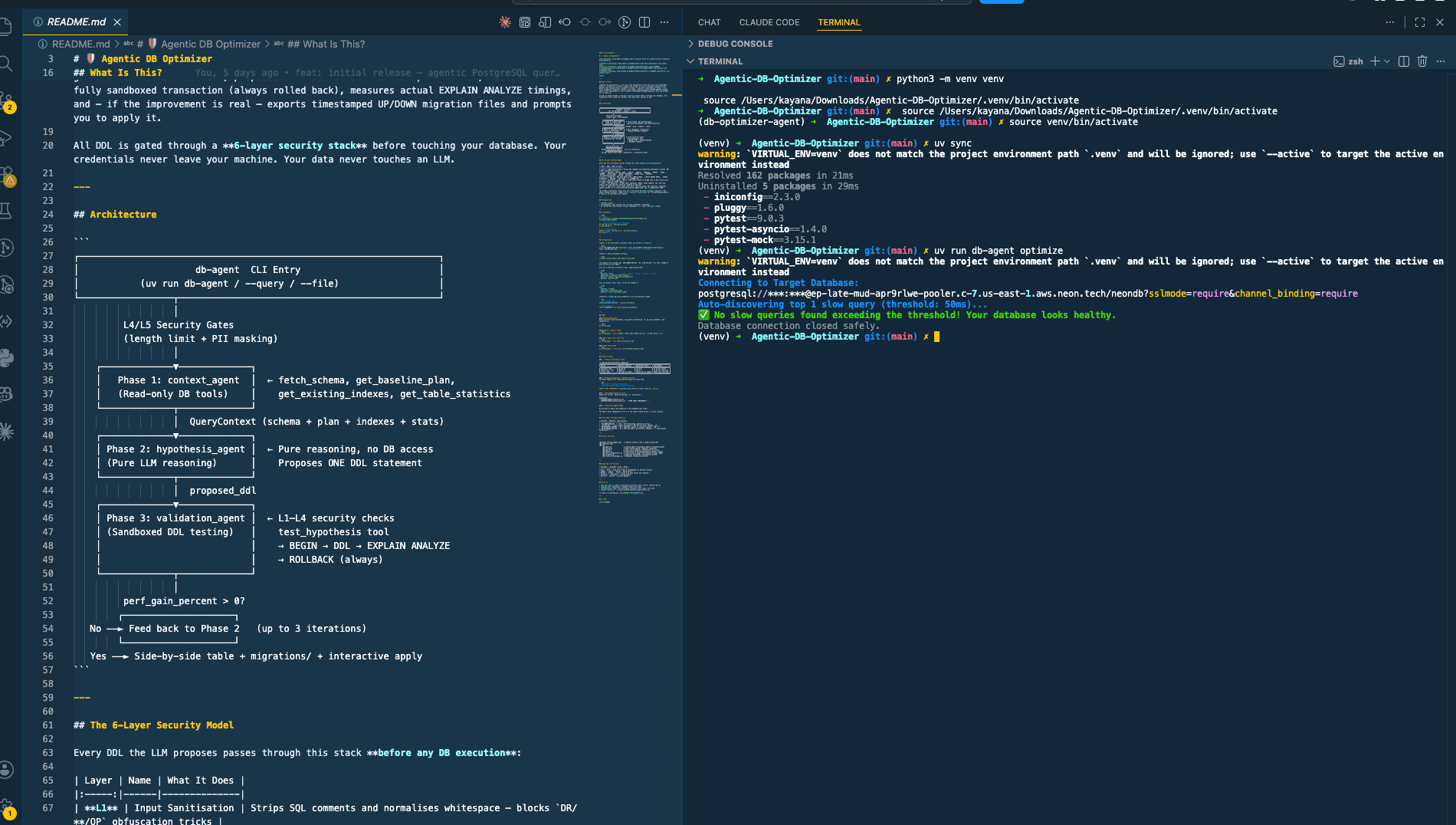 Agentic DB Optimizer screenshot