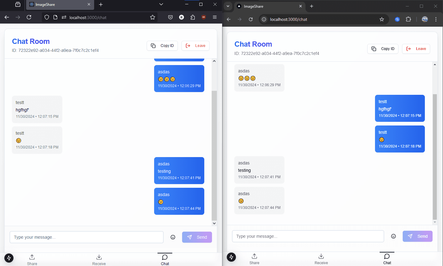 Chat & Share screenshot